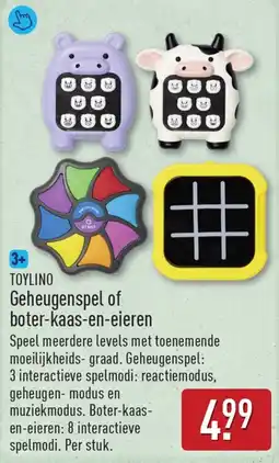 ALDI Toylino Geheugenspel of Boter Kaas en Eieren aanbieding