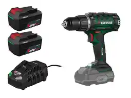 Lidl PARKSIDE Accu-schroefboormachine 20 V 45 Nm, met 2 accu's 4 Ah en snellader 4,5 A aanbieding