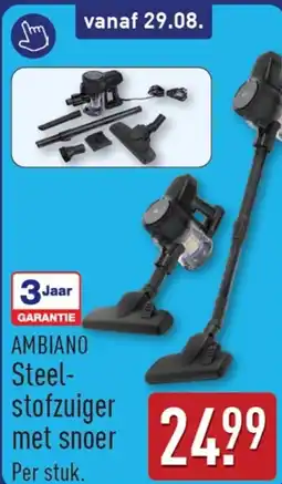 ALDI Ambiano steel stofzuiger met snoer aanbieding