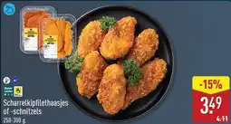 ALDI Scharrelkipfilethaasjes of schnitzels aanbieding