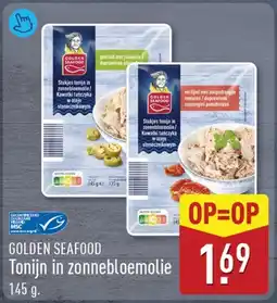 ALDI Golden seafood tonijn in zonnebloemolie aanbieding
