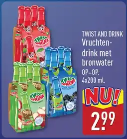 ALDI Twist and drink vruchten drink met bronwater aanbieding
