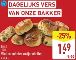 ALDI Mini-roomboter rozijnenbollen aanbieding