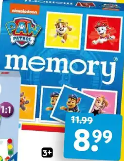 Intertoys Nickelodeon paw patrol memory aanbieding