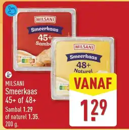 ALDI Milsani smeerkaas 45+ of 48+ aanbieding