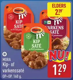 ALDI Mora kip of varkenssaté aanbieding