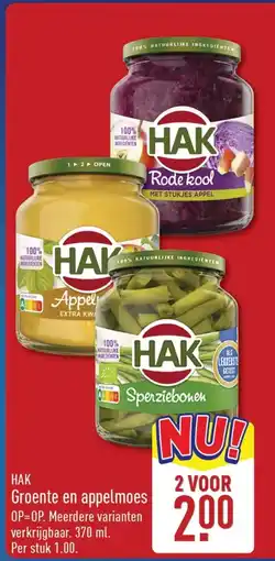 ALDI Hak groente en appelmoes aanbieding