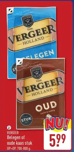 ALDI Vergeer belegen of oude kaas stuk aanbieding