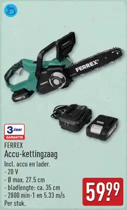 ALDI Ferrex accu-kettingzaag aanbieding