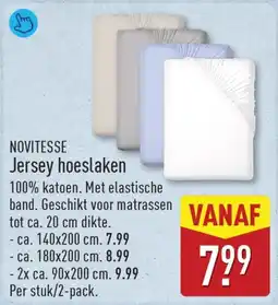 ALDI Novitesse jersey hoeslaken aanbieding