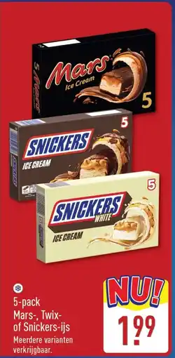 ALDI Mars, twix of snickers-ijs aanbieding