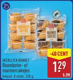 ALDI Heerlijck banket roomboter of marmercakejes aanbieding