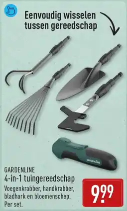 ALDI Gardenline 4-in-1 tuingereedschap aanbieding