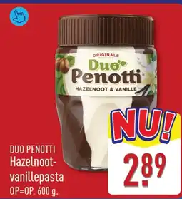 ALDI Duo penotti hazelnoot vanillepasta aanbieding
