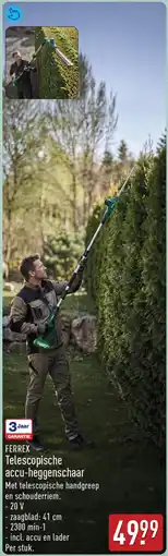 ALDI Ferrex telescopische accu-heggenschaar aanbieding