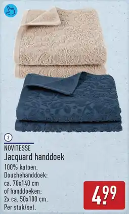 ALDI Novitesse jacquard handdoek aanbieding