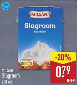 ALDI Milsani Slagroom aanbieding