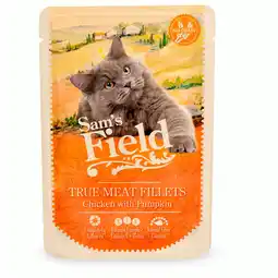 Pets Place Sam's Field True Meat Fillets Chicken & Pumpkin - Natvoer - 85 g aanbieding