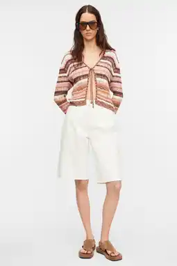 Wehkamp comma straight leg bermudashort - wit aanbieding