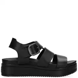 Wehkamp Shabbies Amsterdam leren sandalen zwart aanbieding