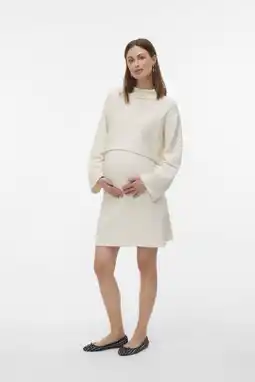 Wehkamp MAMALICIOUS zwangerschaps midi rok ecru aanbieding
