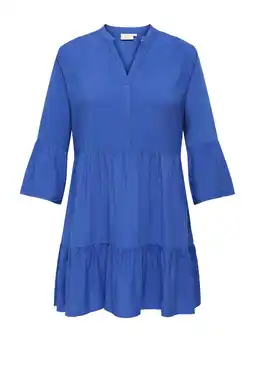 Wehkamp ONLY CARMAKOMA zomerjurk blauw aanbieding