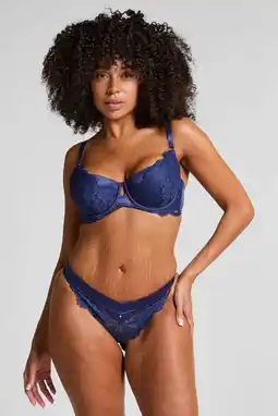Wehkamp Hunkemöller Noir string Grace donkerblauw aanbieding
