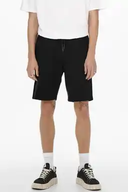 Wehkamp ONLY & SONS ONSCERES regular sweatshort zwart aanbieding
