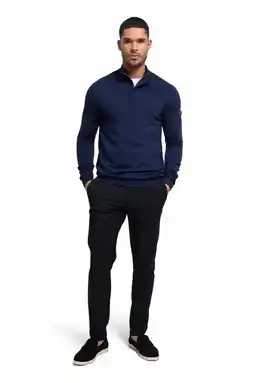 Wehkamp Malelions trui fijn gebreid donkerblauw aanbieding