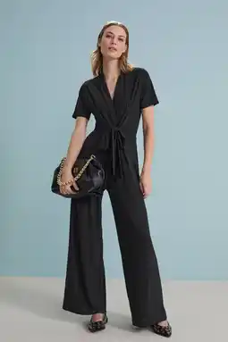 Wehkamp Freebird regular jumpsuit zwart aanbieding