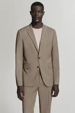 Wehkamp Mango Man slim fit colbert - middenbruin aanbieding