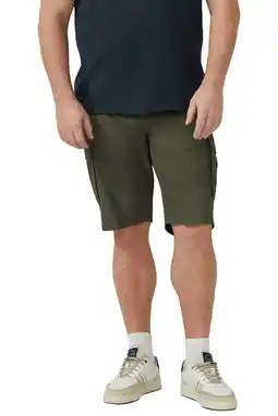 Wehkamp s.Oliver Big Size relaxed cargo short donkergroen aanbieding