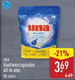 ALDI Una vaatwascapsules all in one aanbieding