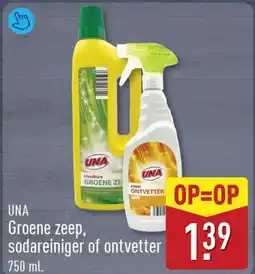 ALDI Una groene zeep, sodareiniger of ontvetter aanbieding