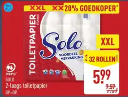ALDI Solo 2-laags toiletpapier aanbieding
