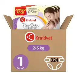 Kruidvat Kruidvat NewBorn Small Maat 1 Luiers Volumedoos aanbieding