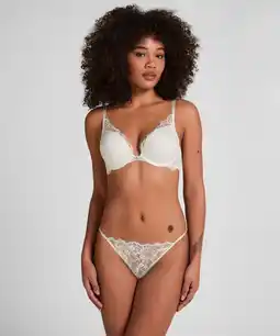 Hunkemoller Hunkemöller Hoog Uitgesneden String Prina Wit aanbieding