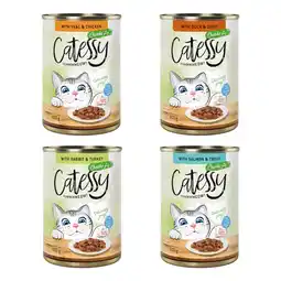 Zooplus 48x400g Hapjes in Saus of Gelei in Saus Catessy Kattenvoer aanbieding