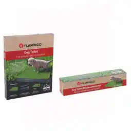 Zooplus FLAMINGO hondentoilet met kunstgrastoiletbox & grasmat + vervangende hondengrasmat aanbieding