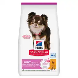 Zooplus 2 x 1.5 kg Adult 1-6 Light Small & Mini met Kip Hill's Science Plan Hondenvoer aanbieding