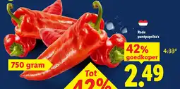 Lidl Rode puntpaprika's aanbieding