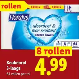 Lidl Floralys Keukenrol aanbieding