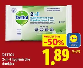 Dettol 2-in-1 hygiënische doekjes