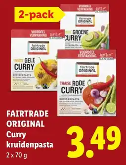Lidl Fairtrade Original Curry kruidenpasta aanbieding