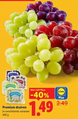Lidl Premium druiven aanbieding