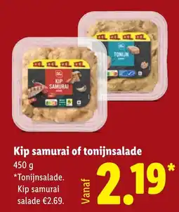 Lidl Kip samurai of tonijnsalade aanbieding