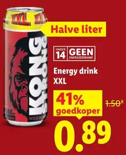 Lidl Kong Energy drink aanbieding