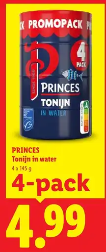 Lidl Princes Tonijn in water aanbieding