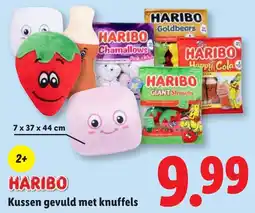 Lidl Haribo Kussen gevuld met knuffels aanbieding