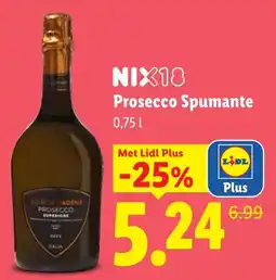Lidl Nix18 Prosecco Spumante aanbieding